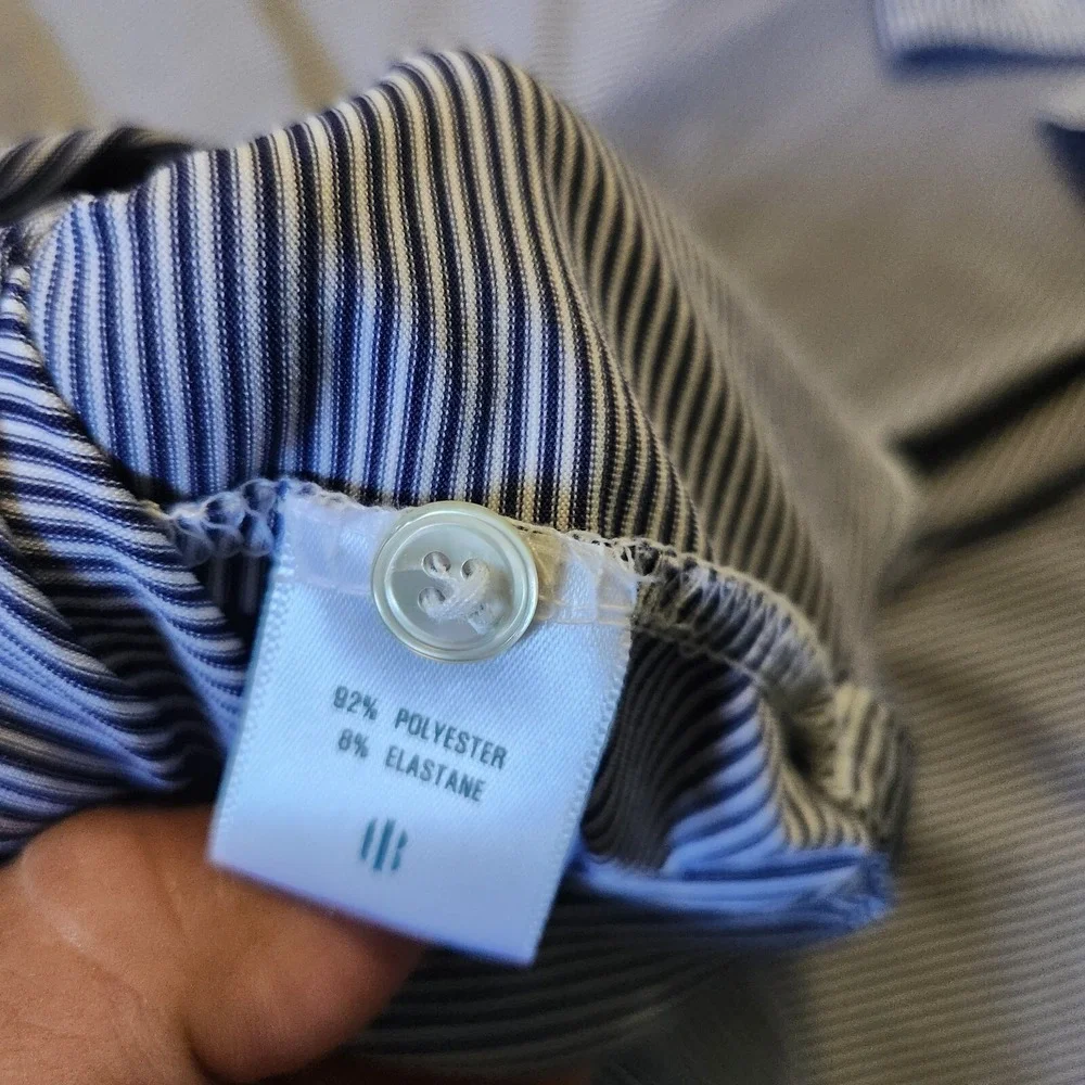 Holderness Bourne The Perkins Navy And White Men's Polo Shirt Size Xxl - Picture 5 of 7